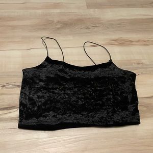 velvet crop top from garage